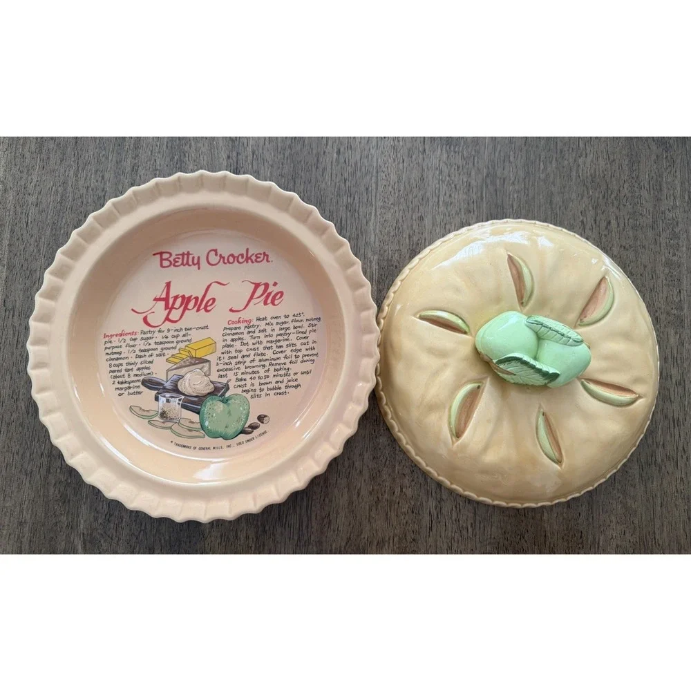 Vintage Betty Crocker Apple Pie Ceramic 9